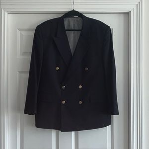 Navy Double-Breasted Blazer